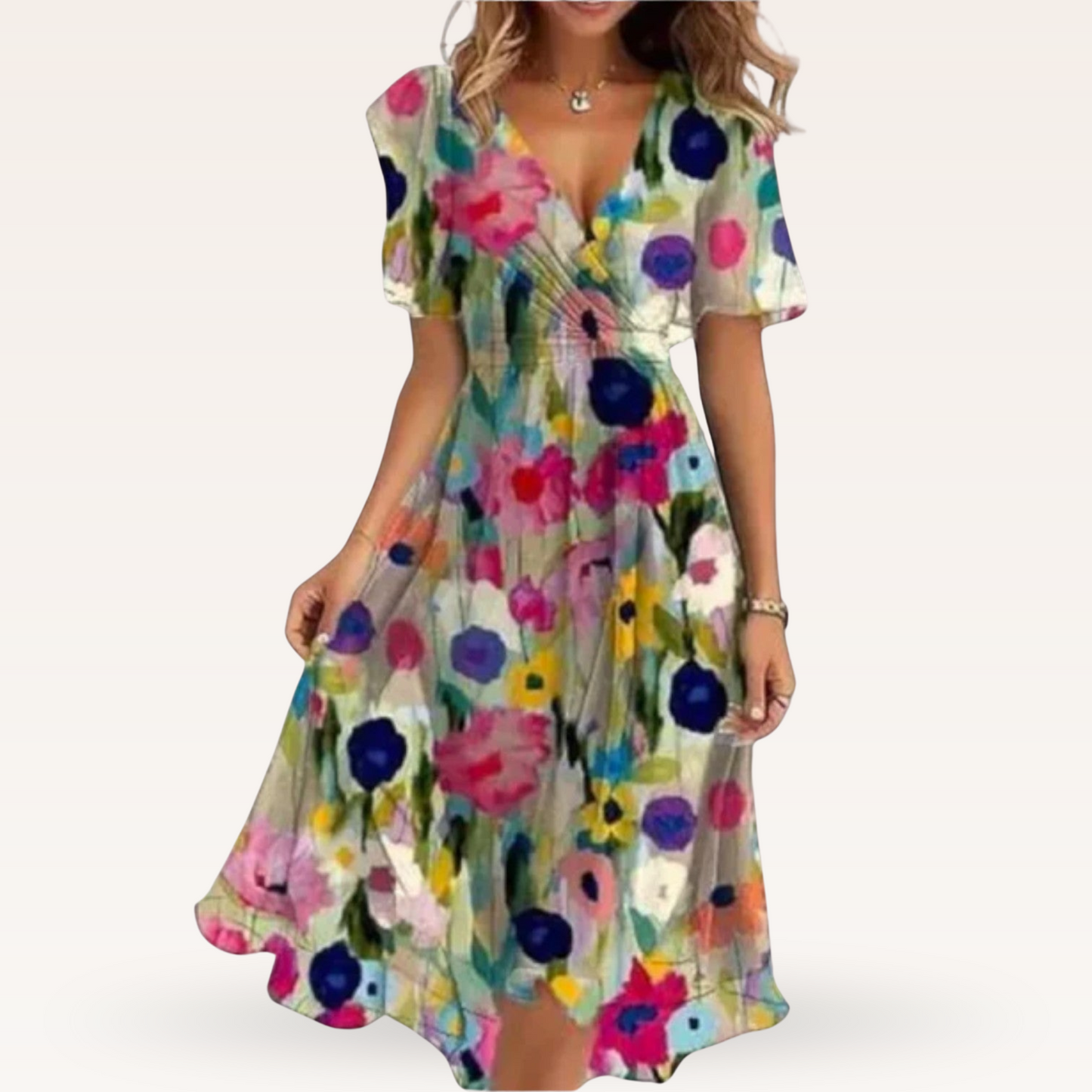 Vaelora - Robe V-neck flatteuse