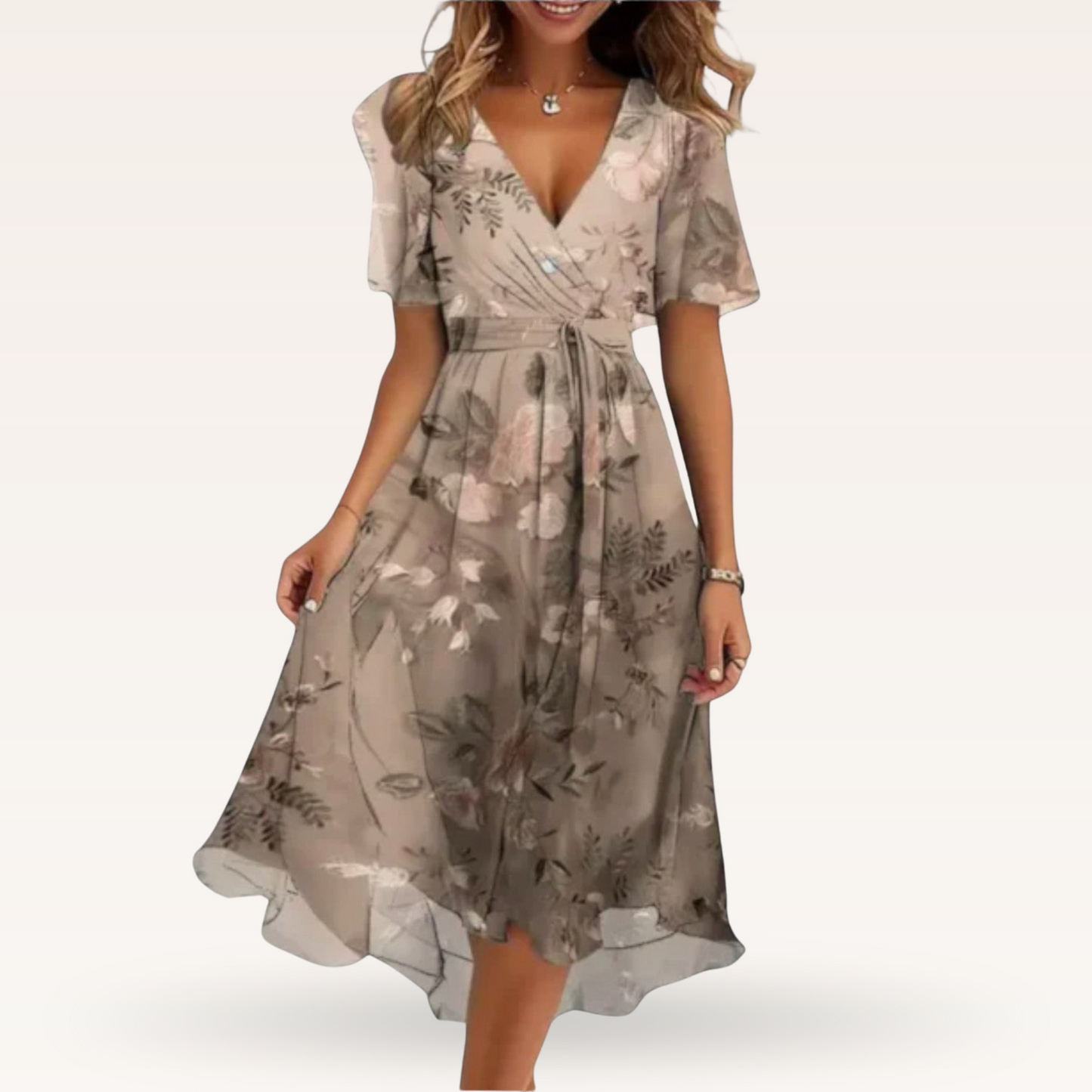 Vaelora - Robe V-neck flatteuse