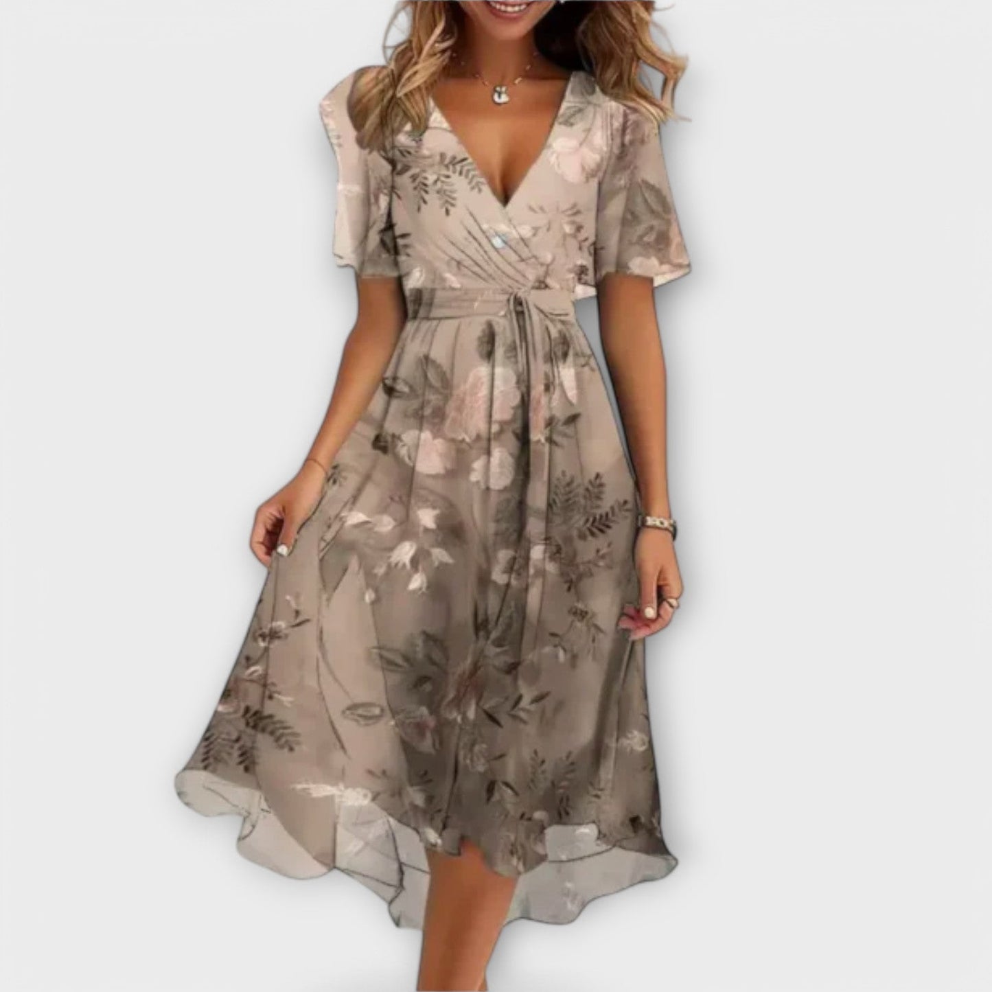 Vaelora - Robe V-neck flatteuse