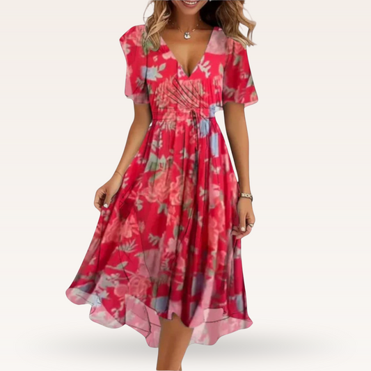 Vaelora - Robe V-neck flatteuse